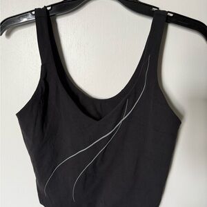 Lululemon Athletica Black Tank with Gray Lines